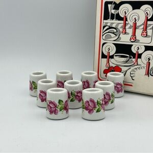 Vintage Floral Funny Design Mini Porcelain Candle Holders